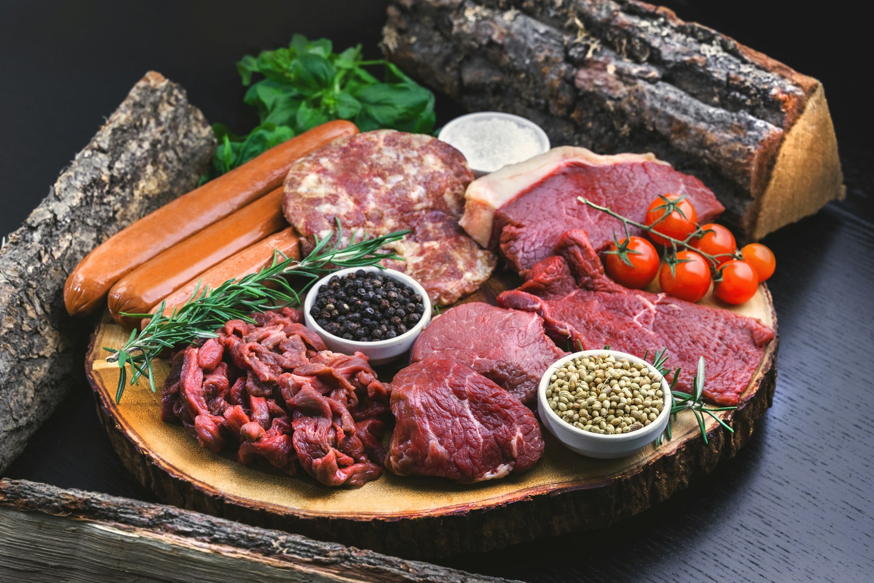 Selection of meat cuts